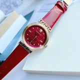 Versace Greca Meander Red Dial Red Leather Strap Watch for Women - VELW00320 Authentic Buy Shop Now