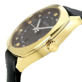 Gucci GG2570 Quartz Black Dial Black Leather Strap Watch For Women - YA142408 Authentic Buy Shop Now
