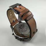 Diesel Mr Daddy 2.0 Chronograph Black Dial Brown Leather Strap Watch For Men - DZ7332 Authentic Buy Shop Now