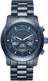 Michael Kors Runway Chronograph Blue Dial Blue Steel Strap Watch For Men - MK8538 Authentic Buy Shop Now