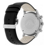 Emporio Armani Gianni White Dial Black Leather Strap Watch For Men - AR0385 Authentic Buy Shop Now