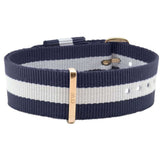 Daniel Wellington Classic Glasgow White Dial Two Tone NATO Strap Unisex Watch - DW00100047 Authentic Buy Shop Now