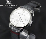 Burberry Classic Round Cream Dial Black Leather Strap Watch for Men - BU10008 Authentic Buy Shop Now