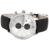 Emporio Armani Gianni White Dial Black Leather Strap Watch For Men - AR0385 Authentic Buy Shop Now