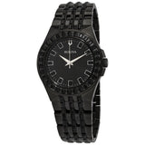 Bulova Crystal Collection Phantom Black Dial Black Steel Strap Watch for Men - 98A240 Authentic Buy Shop Now