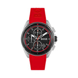 Hugo Boss Volane Black Dial Red Rubber Strap Watch for Men - 1513959 Authentic Buy Shop Now
