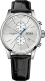 Hugo Boss Jet Silver Dial Black Leather Strap Watch for Men - 1513282 Authentic Buy Shop Now