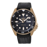 Seiko 5 Sport SKX Automatic Black Dial Black Silicone Strap Watch For Men - SRPD76K1 Authentic Buy Shop Now