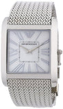 Emporio Armani Super Slim Quartz White Dial Silver Mesh Bracelet Watch For Women - AR2015 Authentic Buy Shop Now