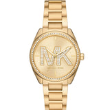 Michael Kors Janelle Quartz Gold Dial Gold Steel Strap Watch For Women - MK7381 Authentic Buy Shop Now