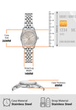 Michael Kors Lexington Three-Hand Silver Dial Silver Steel Strap Watch for Women - MK4843 Authentic Buy Shop Now