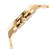 Michael Kors Lennox Chronograph Gold Dial Gold Steel Strap Watch For Men - MK8989 Authentic Buy Shop Now