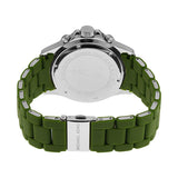 Michael Kors Everest Chronograph Black Dial Green Silicone Strap Watch For Men - MK8981 Authentic Buy Shop Now