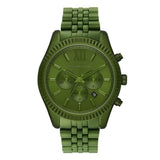 Michael Kors Lexington Chronograph Green Dial Green Steel Strap Watch For Men - MK8790 Authentic Buy Shop Now