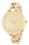 Michael Kors Runway Gold Dial Gold Steel Strap Watch for Women - MK3222 Authentic Buy Shop Now