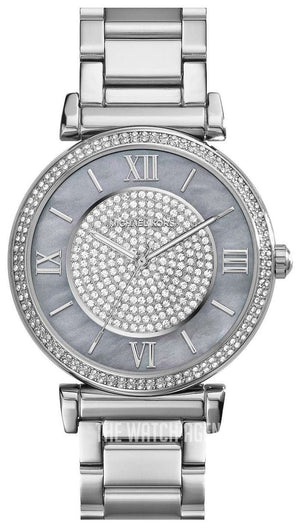 Michael Kors Caitlin Crystal Dial Silver Steel Strap Watch for Women - MK3331 Authentic Buy Shop Now