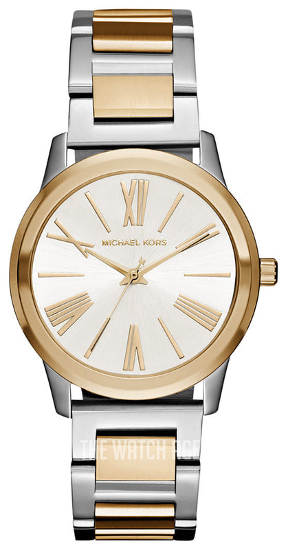 Michael Kors Hartman Quartz White Dial Two Tone Steel Strap Watch For Women - MK3521 Authentic Buy Shop Now
