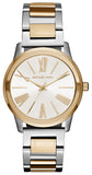 Michael Kors Hartman Quartz White Dial Two Tone Steel Strap Watch For Women - MK3521 Authentic Buy Shop Now