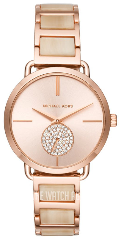 Michael Kors Portia Quartz Rose Gold Dial Rose Gold Steel Strap Watch For Women - MK3678 Authentic Buy Shop Now