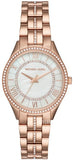 Michael Kors Lauryn Mother of Pearl Dial Rose Gold Steel Strap Watch for Women - MK3716 Authentic Buy Shop Now