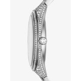 Michael Kors Lauryn Analog Crystals Silver Dial Silver Steel Strap Watch For Women - MK3717 Authentic Buy Shop Now