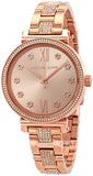 Michael Kors Sofie Quartz Rose Gold Dial Rose Gold Steel Strap Watch For Women - MK3882 Authentic Buy Shop Now