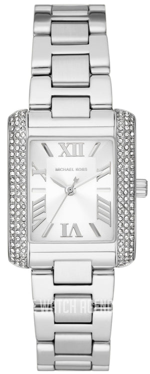 Michael Kors Emery Three-Hand Crystals White Dial Silver Steel Strap Watch for Women - MK4642 Authentic Buy Shop Now