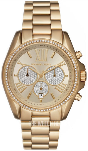 Michael Kors Bradshaw Quartz Gold Dial Gold Steel Strap Watch For Women - MK6538 Authentic Buy Shop Now