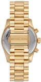 Michael Kors Lexington Chronograph Blue Dial Gold Steel Strap Watch For Women - MK7216 Authentic Buy Shop Now