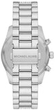 Michael Kors Lexington Chronograph White Dial Silver Steel Strap Watch For Women - MK7243 Authentic Buy Shop Now