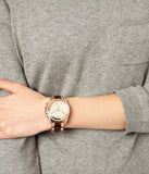 Michael Kors Blair Rose Gold Dial Two Tone Steel Strap Watch For Women - MK5859 Authentic Buy Shop Now