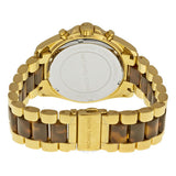 Michael Kors Bradshaw Chronograph Brown Dial Two Tone Steel Strap Watch For Women - MK5696 Authentic Buy Shop Now