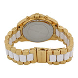 Michael Kors Bradshaw Chronograph White Dial Two Tone Steel Strap Watch For Women - MK5743 Authentic Buy Shop Now