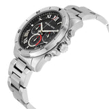Michael Kors Brecken Chronograph Quartz Black Dial Silver Steel Strap Watch For Men - MK8438 Authentic Buy Shop Now