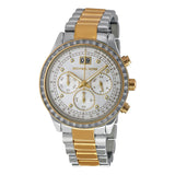 Michael Kors Brinkley Chronograph Silver Dial Two Tone Steel Strap Watch for Women - MK6188 Authentic Buy Shop Now