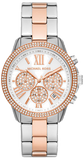 Michael Kors Bryn Pavé White Dial Two Tone Steel Strap Watch For Women - MK7201 Authentic Buy Shop Now