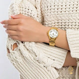 Michael Kors Camille Quartz White Dial Gold Steel Strap Watch For Women - MK7255 Authentic Buy Shop Now