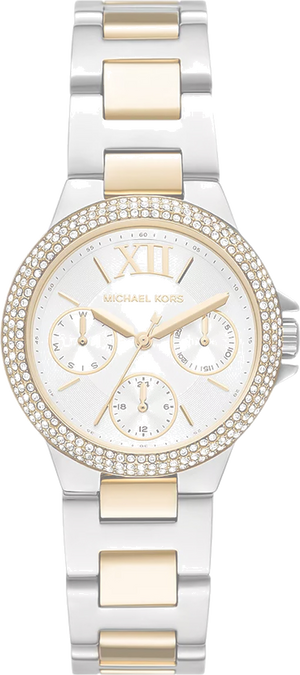 Michael Kors Camille Multifunction Silver Dial Two Tone Steel Strap Watch For Women - MK6982 Authentic Buy Shop Now