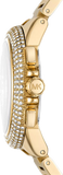 Michael Kors Camille Chronograph White Dial Gold Steel Strap Watch For Women - MK6994 Authentic Buy Shop Now