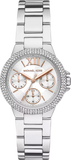 Michael Kors Camille Chronograph White Dial Silver Steel Strap Watch For Women - MK7198 Authentic Buy Shop Now
