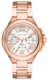 Michael Kors Camille Chronograph White Dial Rose Gold Steel Strap Watch For Women - MK7271 Authentic Buy Shop Now