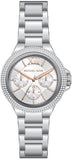 Michael Kors Camille Chronograph White Dial Silver Steel Strap Watch For Women - MK7198 Authentic Buy Shop Now