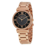 Michael Kors Catlin Black Diamonds Dial Rose Gold Steel Strap Watch for Women - MK3356 Authentic Buy Shop Now