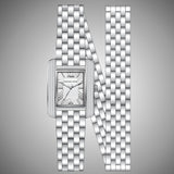 Michael Kors Emery Pave Double Wrap White Dial Silver Steel Strap Watch for Women - MK4834 Authentic Buy Shop Now