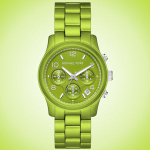 Michael Kors Runway Limited Edition Green Dial Green Steel Strap Watch for Women - MK7480LE Authentic Buy Shop Now