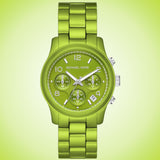 Michael Kors Runway Limited Edition Green Dial Green Steel Strap Watch for Women - MK7480LE Authentic Buy Shop Now