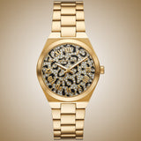 Michael Kors Lennox Three-Hand Gold Dial Gold Steel Strap Watch for Women - MK7500 Authentic Buy Shop Now
