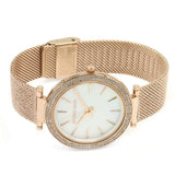 Michael Kors Darci Quartz Mother of Pearl White Dial Rose Gold Mesh Bracelet Watch For Women - MK4519 Authentic Buy Shop Now
