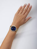 Michael Kors Darci Blue Dial Gold Steel Strap Watch for Women - MK3406 Authentic Buy Shop Now