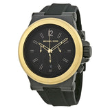 Michael Kors Dylan Chronograph Quartz Black Dial Black Rubber Strap Watch For Men - MK8383 Authentic Buy Shop Now